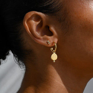 LINDA TAHIJA Field Hoop Earrings - Gold Plated Earrings - Zabecca Living