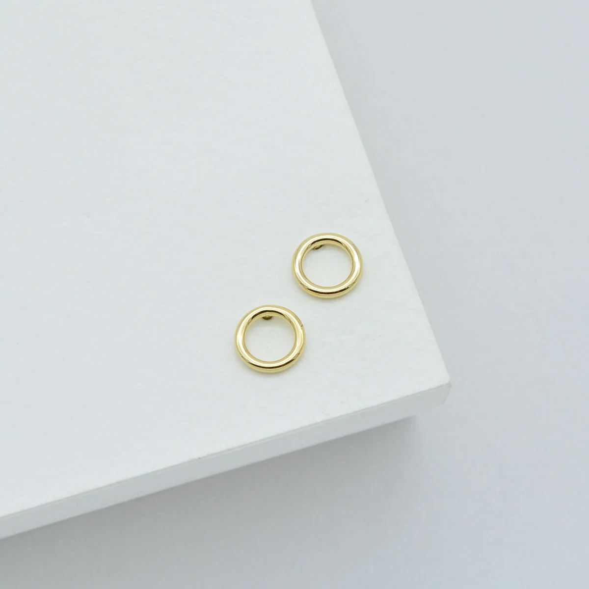 LINDA TAHIJA Halo Stud Earrings - Gold Plated Earrings - Zabecca Living