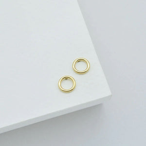 LINDA TAHIJA Halo Stud Earrings - Gold Plated Earrings - Zabecca Living