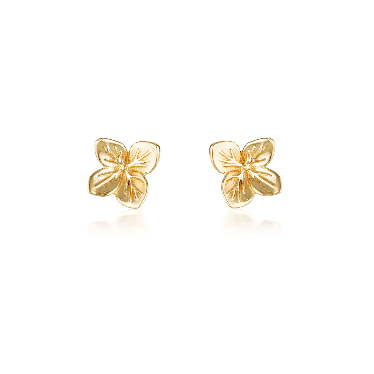 LINDA TAHIJA Hydrangea Stud Earrings - Gold Plated Earrings - Zabecca Living