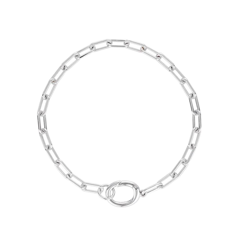 LINDA TAHIJA Paperclip Bracelet - Sterling Silver BRACELET - Zabecca Living