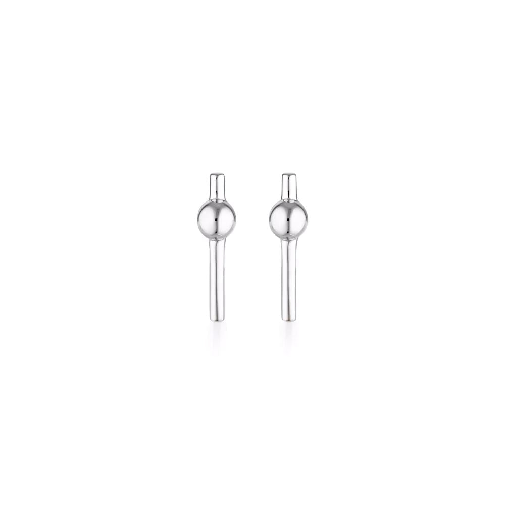 LINDA TAHIJA Pivot Stud Earrings - Stirling Silver Earrings - Zabecca Living