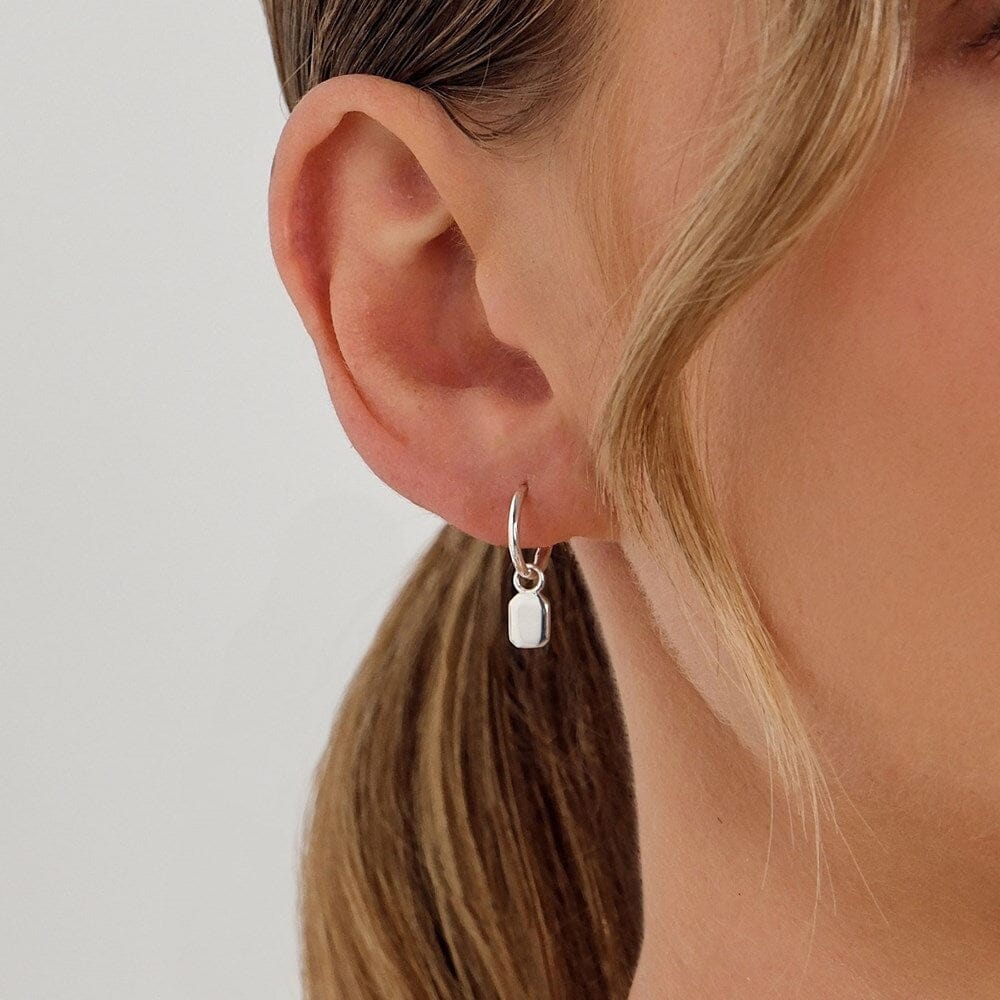 LINDA TAHIJA Tate Charm Hoop Earrings - Gold Plated Earrings - Zabecca Living