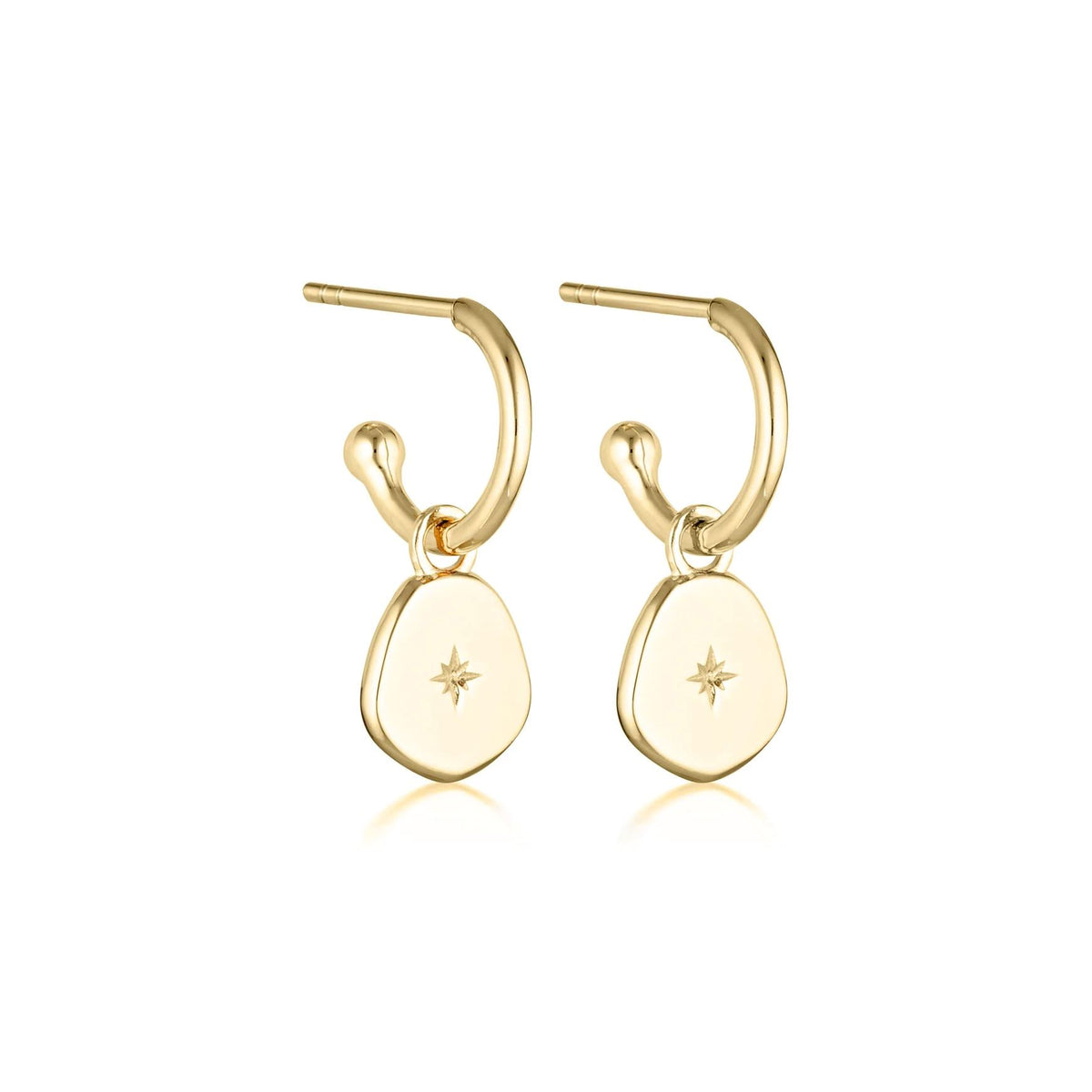 LINDA TAHIJA Vega Hoop Earrings - Gold Plated Earrings - Zabecca Living