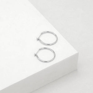 LINDA TAHIJA Willpower Hoop Earrings - Sterling Silver Earrings - Zabecca Living