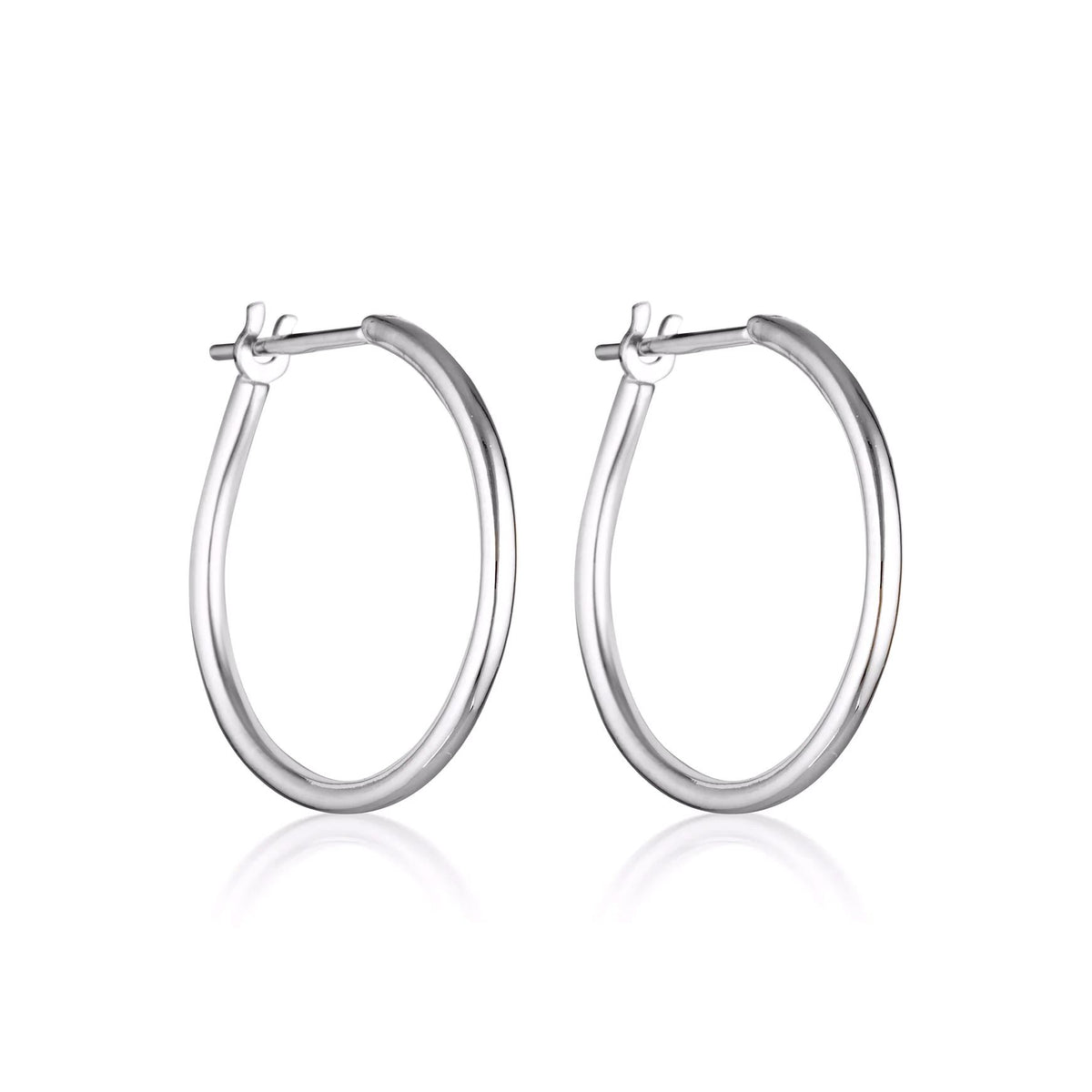 LINDA TAHIJA Willpower Hoop Earrings - Sterling Silver Earrings - Zabecca Living
