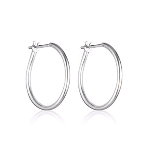 LINDA TAHIJA Willpower Hoop Earrings - Sterling Silver Earrings - Zabecca Living