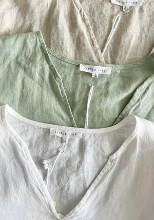 LITTLE LIES Andrea Top - Natural Shirts & Blouses - Zabecca Living