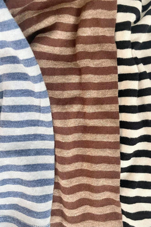 LITTLE LIES Athena Stripe Long Sleeve - Black/White Long Sleeve Tee - Zabecca Living