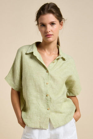 LITTLE LIES Bondi Shirt - Green Shirts & Blouses - Zabecca Living