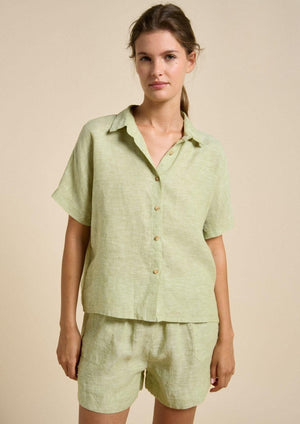 LITTLE LIES Bondi Shirt - Green Shirts & Blouses - Zabecca Living