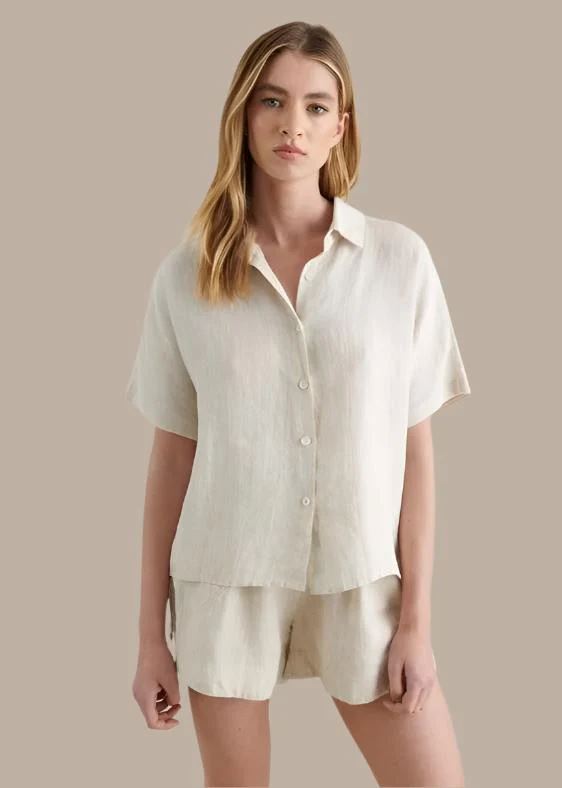 LITTLE LIES Bronte Shirt -Natural Shirts & Blouses - Zabecca Living