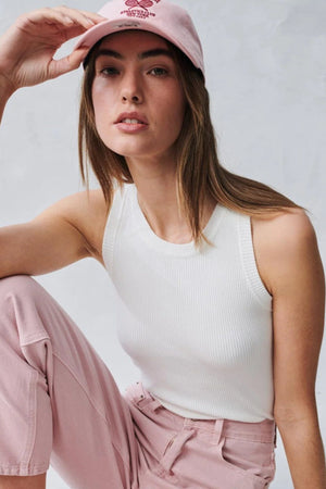 LITTLE LIES Eva Tank Top - White Tank - Zabecca Living