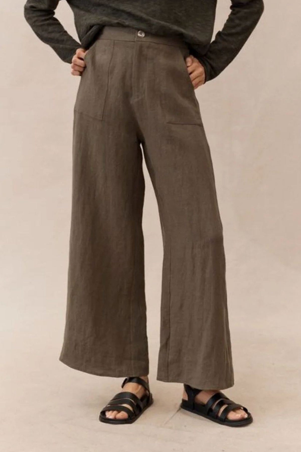 LITTLE LIES Jude Pant - Khaki PANTS - Zabecca Living