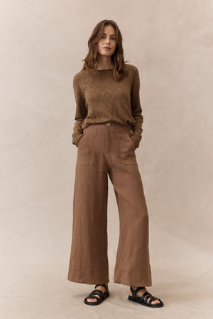 LITTLE LIES Jude Pant - Mocha PANTS - Zabecca Living