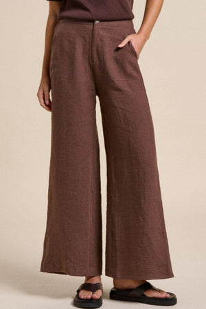 LITTLE LIES Jude Pants - Chocolate PANTS - Zabecca Living