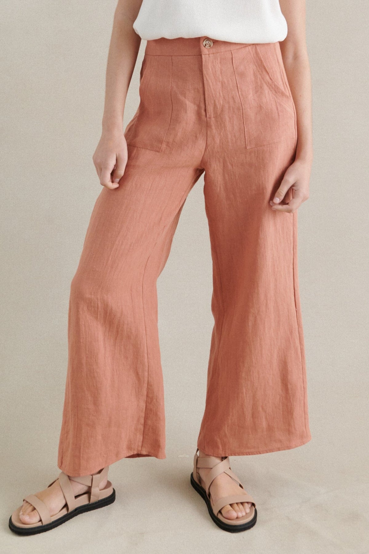 LITTLE LIES Jude Pants - Peach PANTS - Zabecca Living