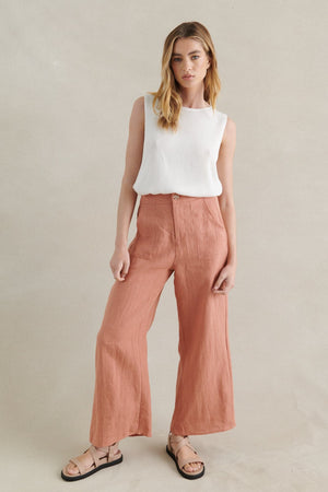 LITTLE LIES Jude Pants - Peach PANTS - Zabecca Living