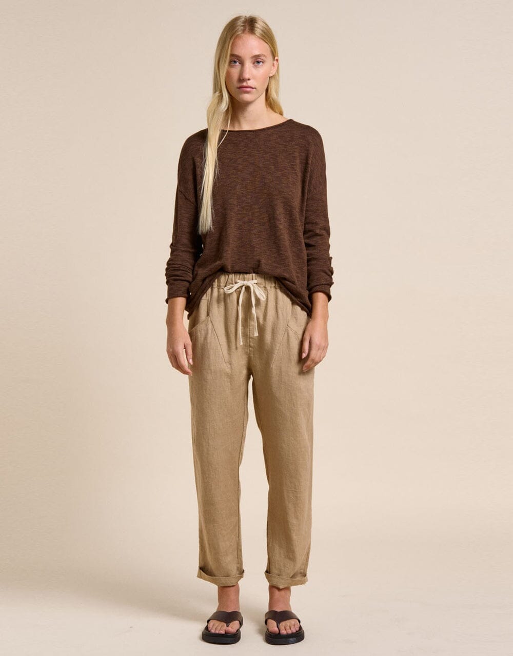 LITTLE LIES Luxe Pants - Camel PANTS - Zabecca Living