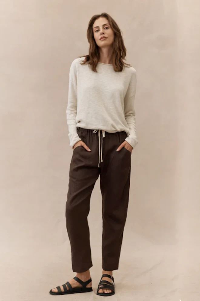 LITTLE LIES Luxe Pants - Dark Chocolate PANTS - Zabecca Living