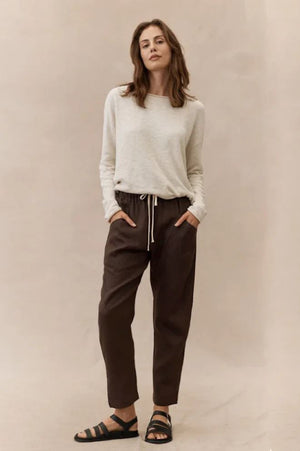 LITTLE LIES Luxe Pants - Dark Chocolate PANTS - Zabecca Living