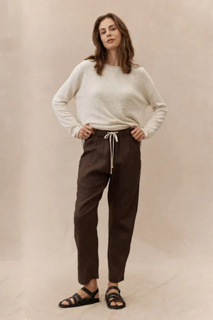 LITTLE LIES Luxe Pants - Dark Chocolate PANTS - Zabecca Living