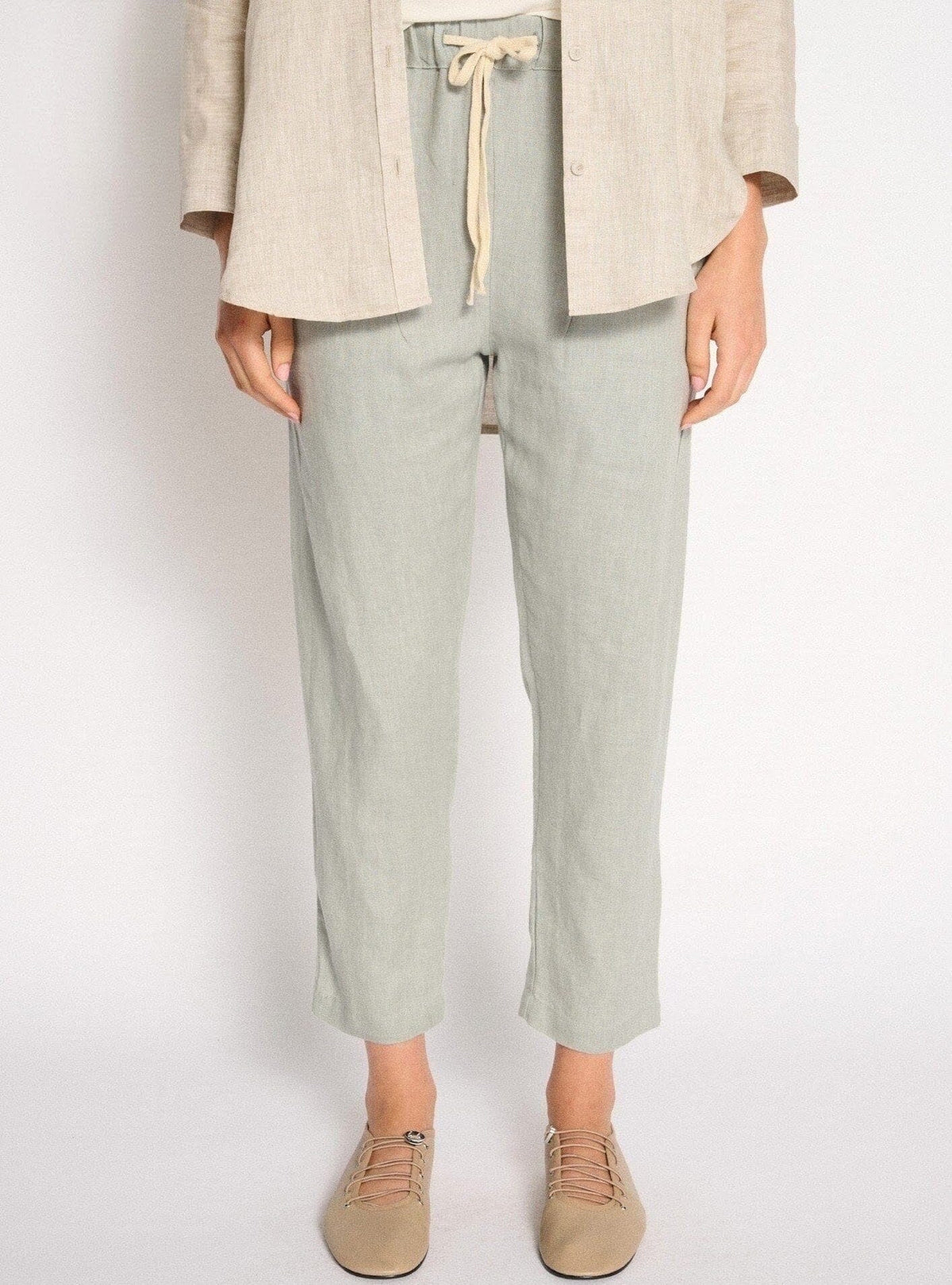 LITTLE LIES Luxe Pants - Dusty Aqua PANTS - Zabecca Living