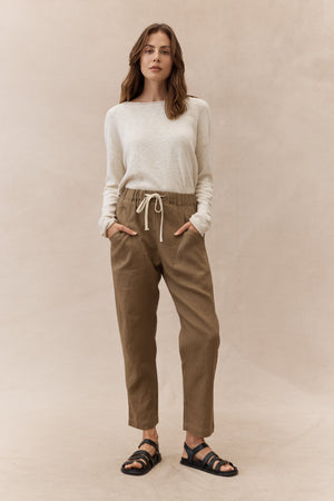 LITTLE LIES Luxe Pants - Walnut PANTS - Zabecca Living