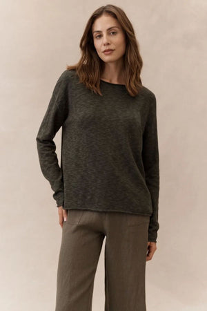 LITTLE LIES Nellie Top - Dark Green Jumpers + Knitwear - Zabecca Living
