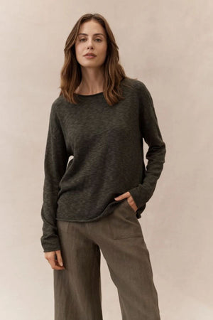 LITTLE LIES Nellie Top - Dark Green Jumpers + Knitwear - Zabecca Living