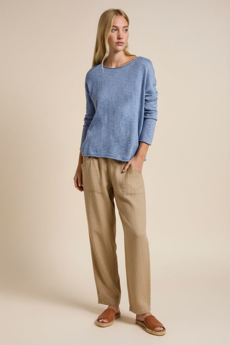 LITTLE LIES Nellie Top - Nantucket Blue Jumpers + Knitwear - Zabecca Living