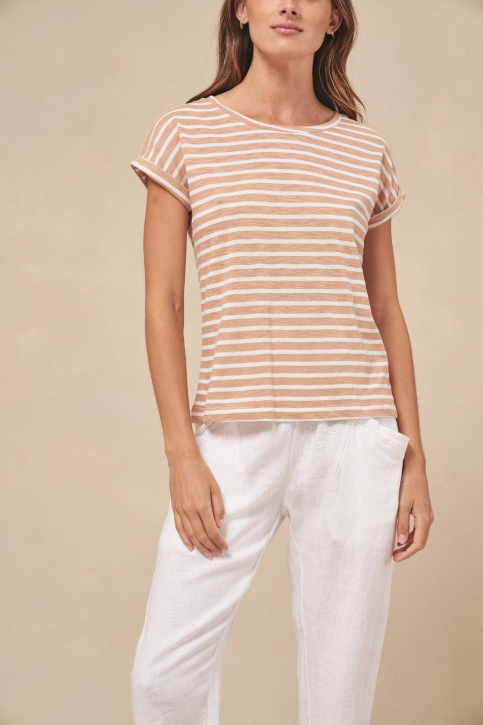 LITTLE LIES Oscar Tee - Toffee Tee - Zabecca Living