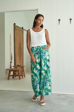 LITTLE LIES Penelope Pants - Green Leaf PANTS - Zabecca Living