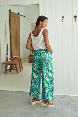 LITTLE LIES Penelope Pants - Green Leaf PANTS - Zabecca Living