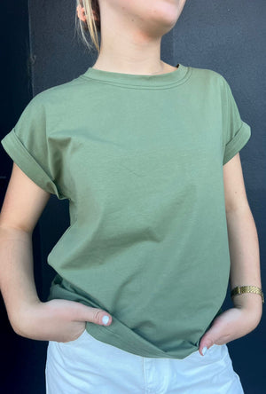 LITTLE LIES Rhodes Tee - Forest Green Tee - Zabecca Living