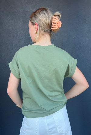 LITTLE LIES Rhodes Tee - Forest Green Tee - Zabecca Living