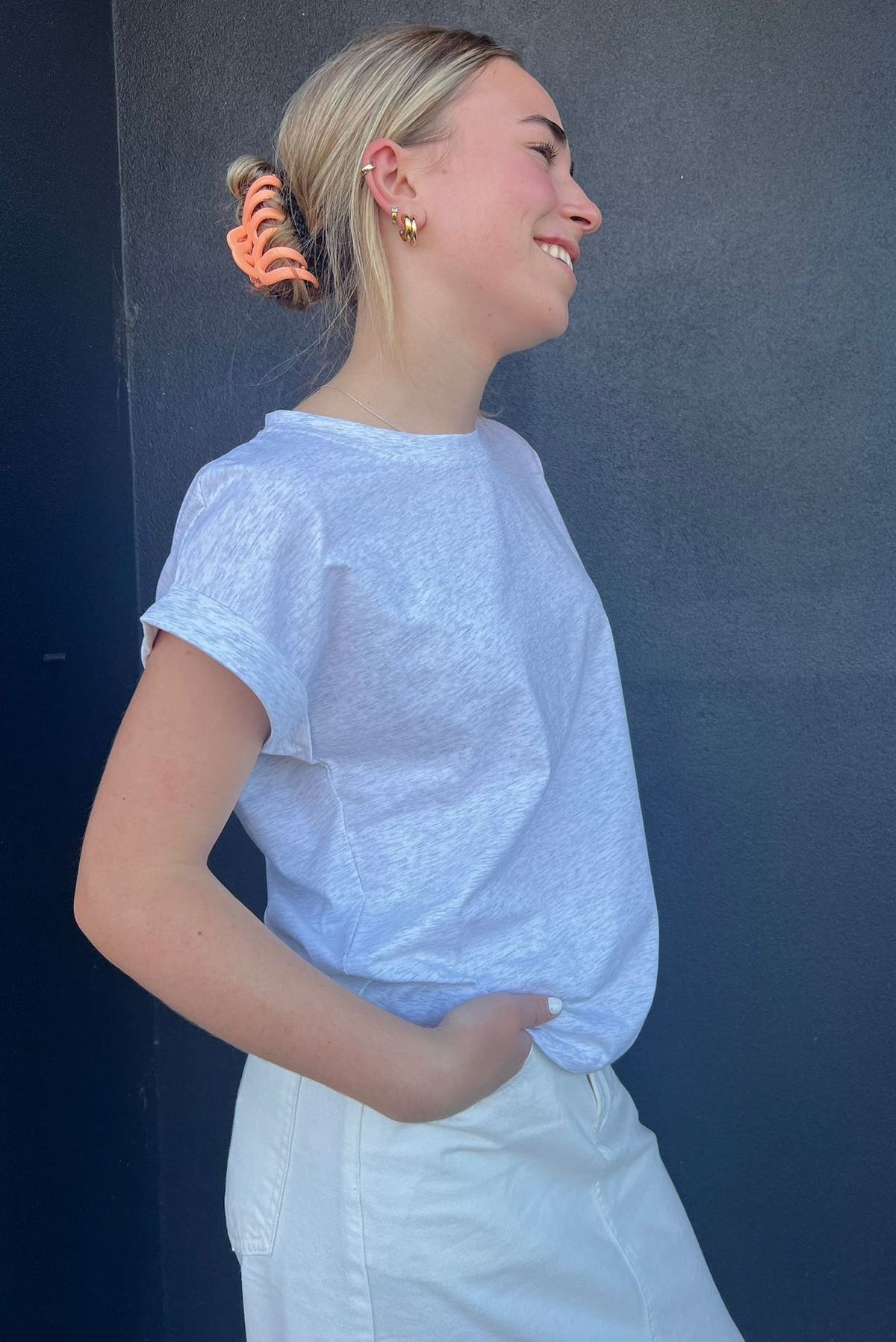 LITTLE LIES Rhodes Tee - Grey Tee - Zabecca Living