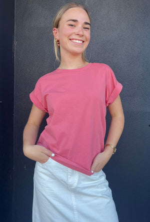 LITTLE LIES Rhodes Tee - Raspberry Tee - Zabecca Living