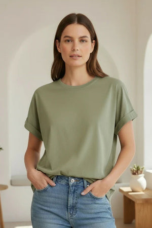 LITTLE LIES Rhodes Tee - Sage Tee - Zabecca Living