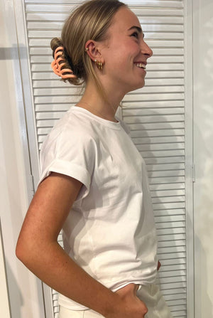 LITTLE LIES Rhodes Tee - White Tee - Zabecca Living