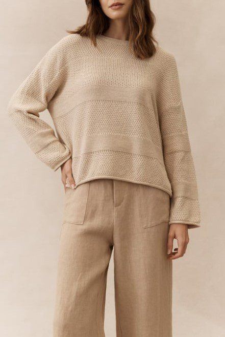 LITTLE LIES Rowie Jumper - Taupe Jumpers + Knitwear - Zabecca Living