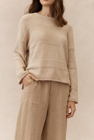 LITTLE LIES Rowie Jumper - Taupe Jumpers + Knitwear - Zabecca Living