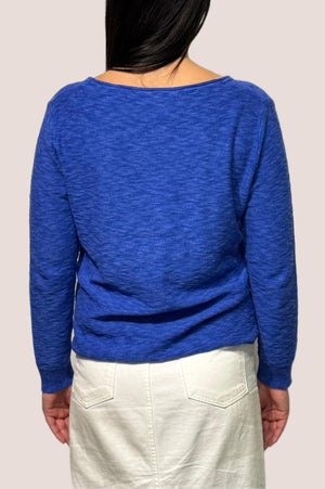 LITTLE LIES Sacha Top - Blue Jumpers + Knitwear - Zabecca Living