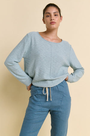 LITTLE LIES Sacha Top - Duck Egg Jumpers + Knitwear - Zabecca Living