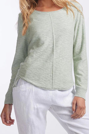 LITTLE LIES Sacha Top - Sage Jumpers + Knitwear - Zabecca Living