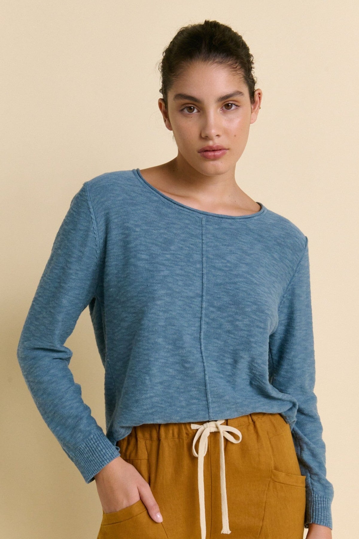 LITTLE LIES Sacha Top - Teal Jumpers + Knitwear - Zabecca Living
