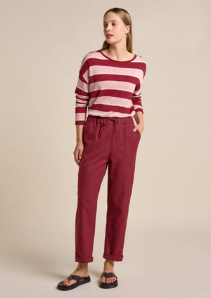 LITTLE LIES Sophie Top - Cherry / Soft Pink Jumpers + Knitwear - Zabecca Living