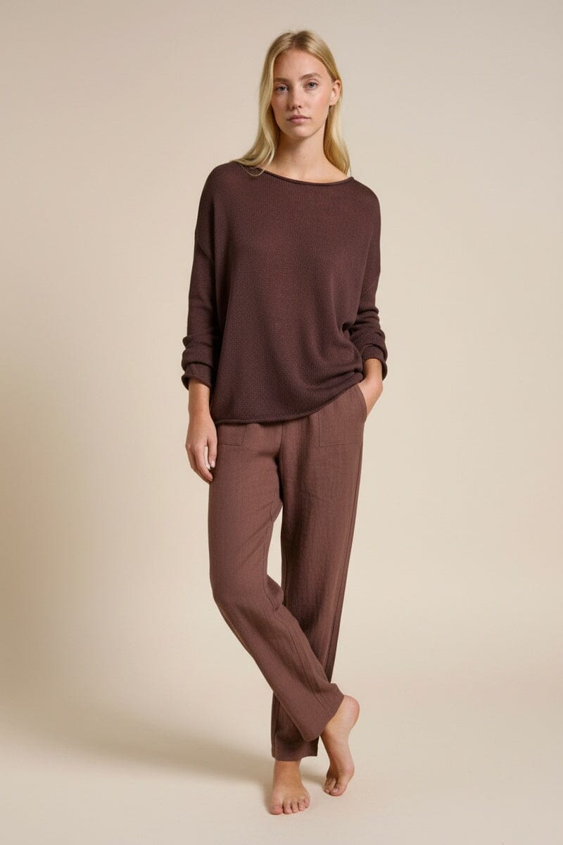 LITTLE LIES Spring Knit - Chocolate Jumpers + Knitwear - Zabecca Living
