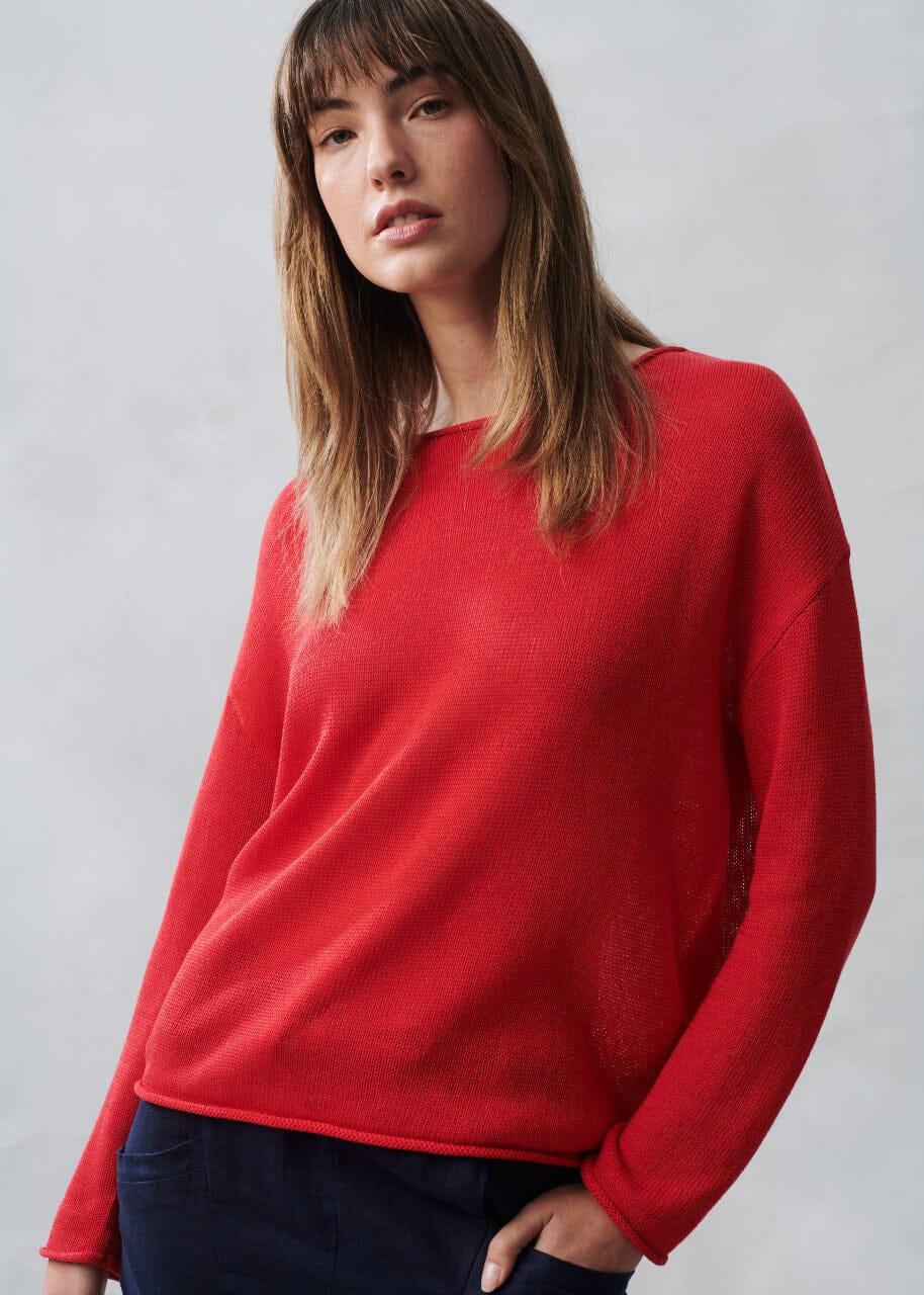 LITTLE LIES Spring Knit - Red Jumpers + Knitwear - Zabecca Living