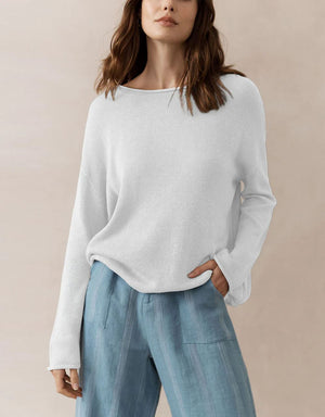 LITTLE LIES Spring Knit - White Jumpers + Knitwear - Zabecca Living